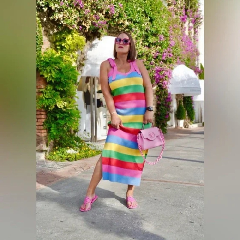 Rainbow knit dress🌈